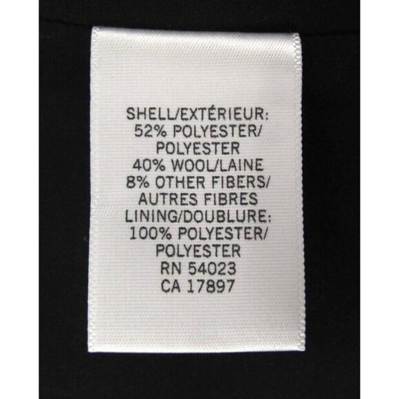 Banana Republic Blazer Jacket Womens Sz 8 Gray Check Wool Lined Two Button Coat - Picture 8 of 16